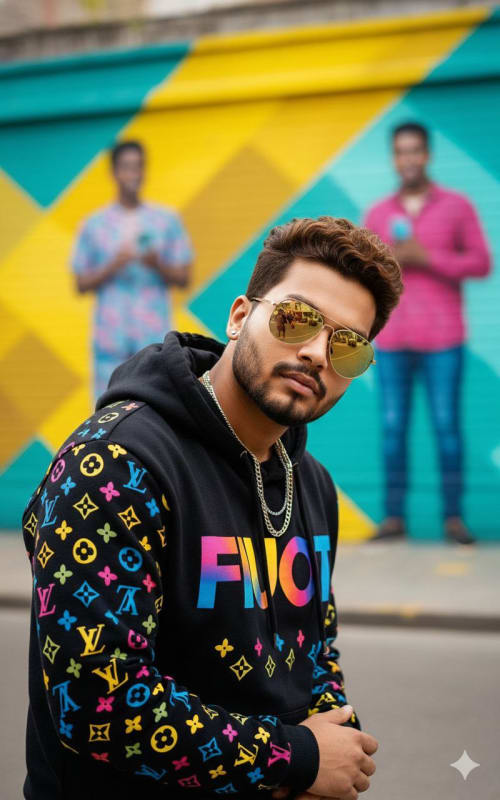 Photorealistic Streetwear Fashion Portrait with AI - view 1