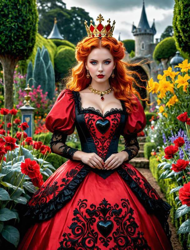 Red Queen from Alice in Wonderland: AI Generated Image thumbnail 2