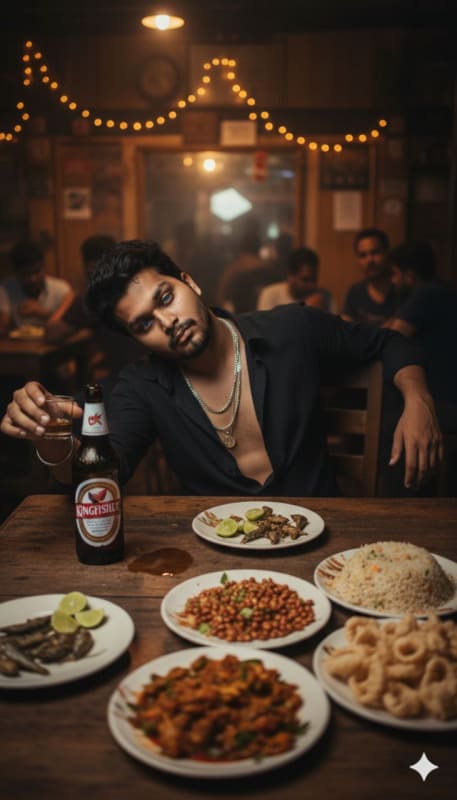 Realistic Indian Local Bar Portrait - view 1