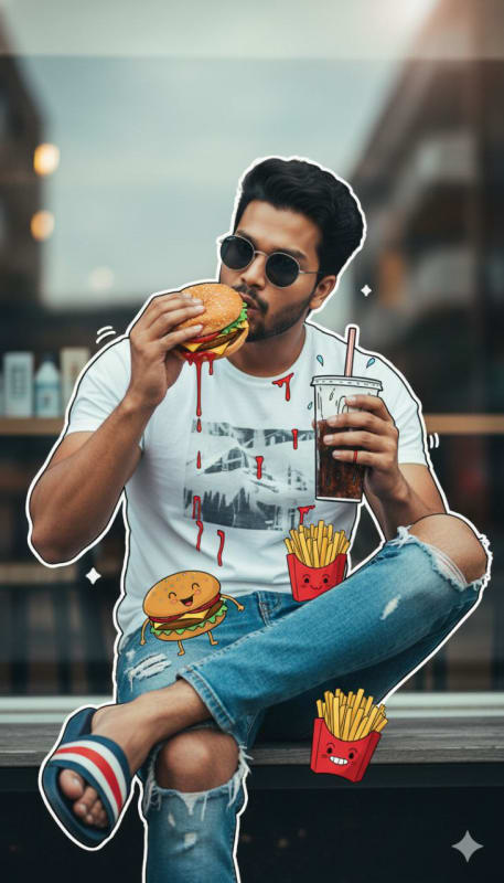Male Comic Book Transformation: Photorealistic to Cartoon Style - view 1