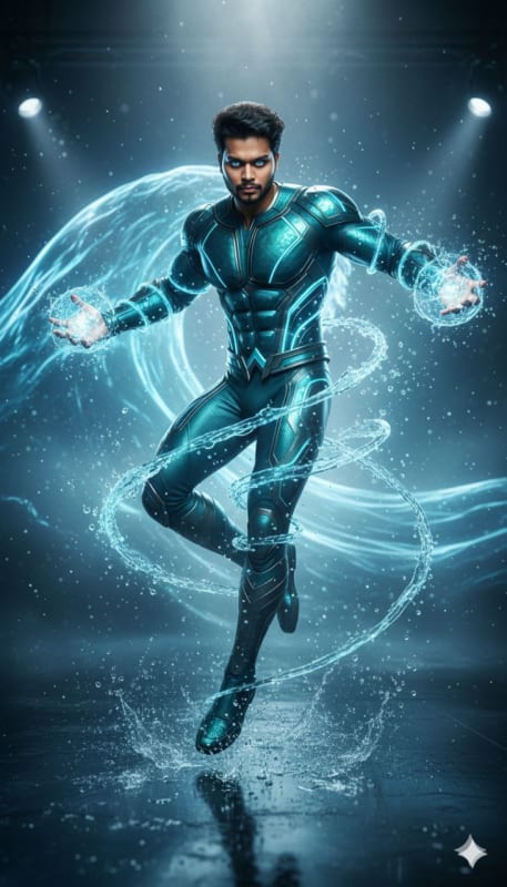 Aqua Storm Superhero Concept thumbnail 3