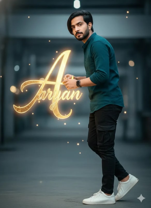 Stylish Men's Portrait with Letter A in Cinematic Style thumbnail 3