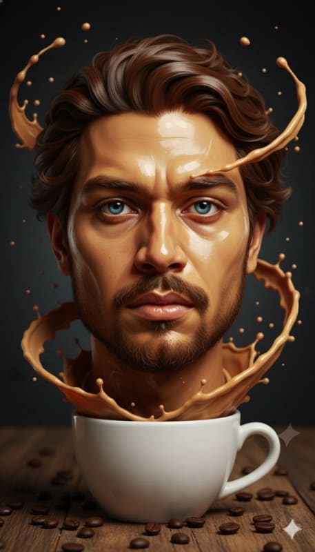 Surreal Coffee Liquid Sculpture thumbnail 3