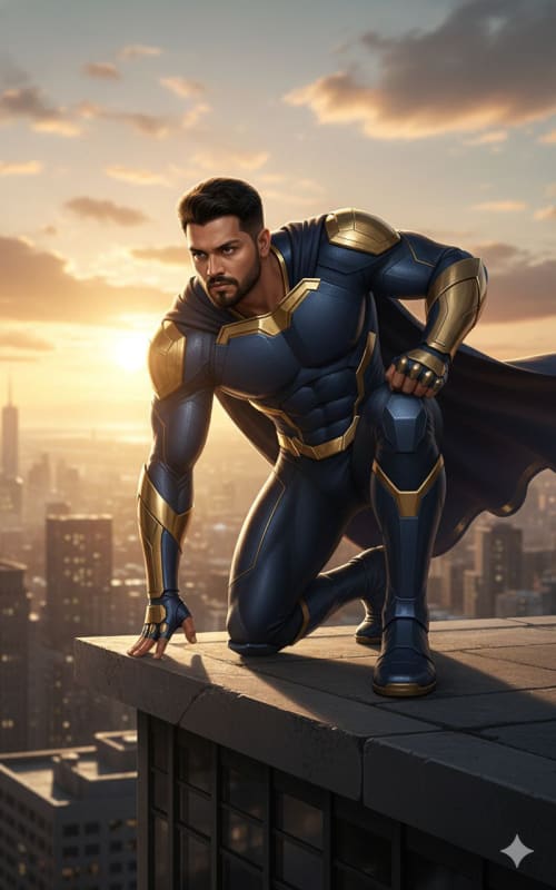 Epic Superhero Braullio: Cinematic Full-Body Character Design thumbnail 4