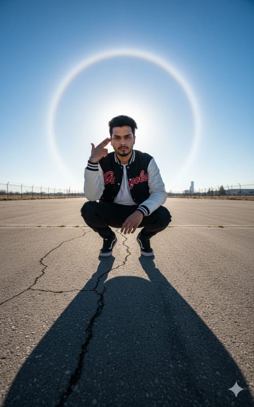 Gigolo Varsity Jacket Photo with Solar Halo - view 1
