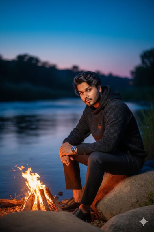 Ultra-Realistic Riverside Male Model Photoshoot with Personal Face Reference - view 1