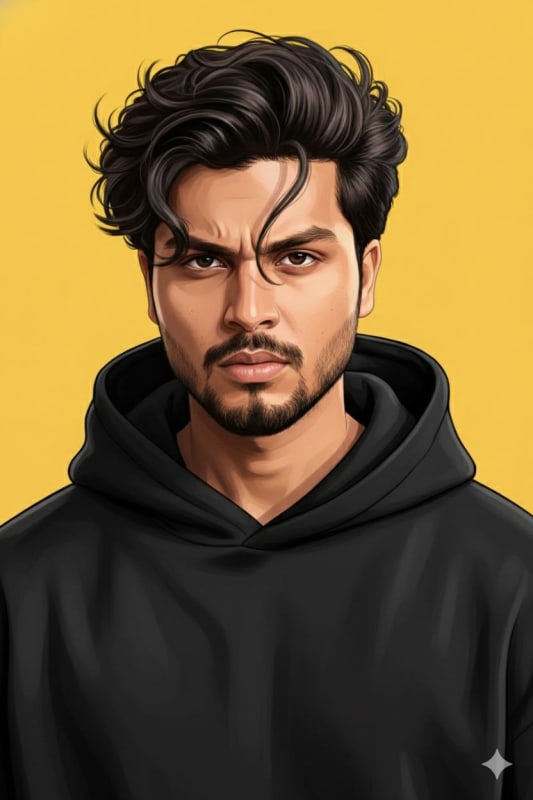 Hyper-Realistic Portrait Illustration with Dynamic Lighting - view 1