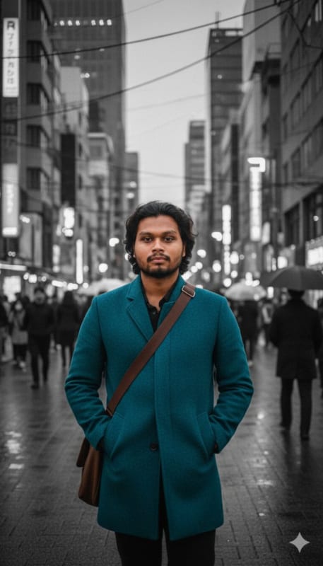 Tokyo Dusk: Selective Color Portrait thumbnail 2