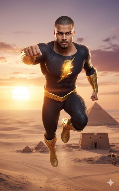 Hyper-Realistic Superhero Portrait with Custom Emblem - view 1