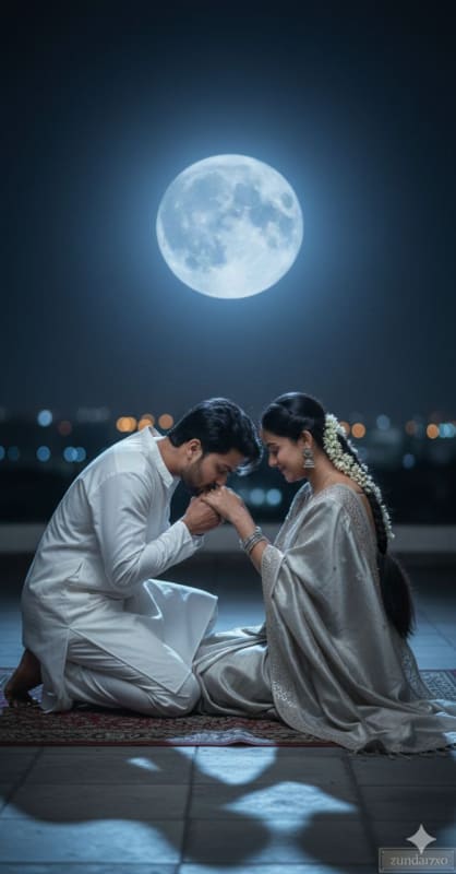 Romantic Rooftop Proposal Under the Moonlight thumbnail 2