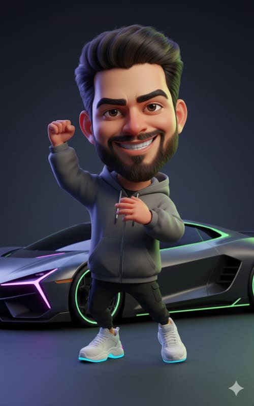 Hyper-Stylized 3D Caricature with Urban Streetwear thumbnail 3
