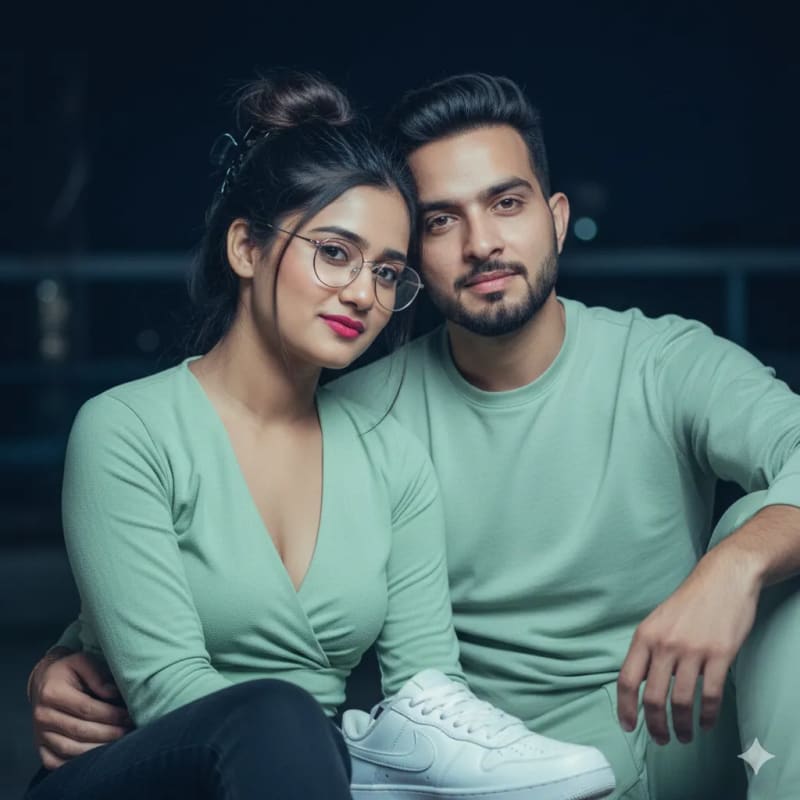 Hyperrealistic Portrait of a Young Couple in Editorial Style thumbnail 4