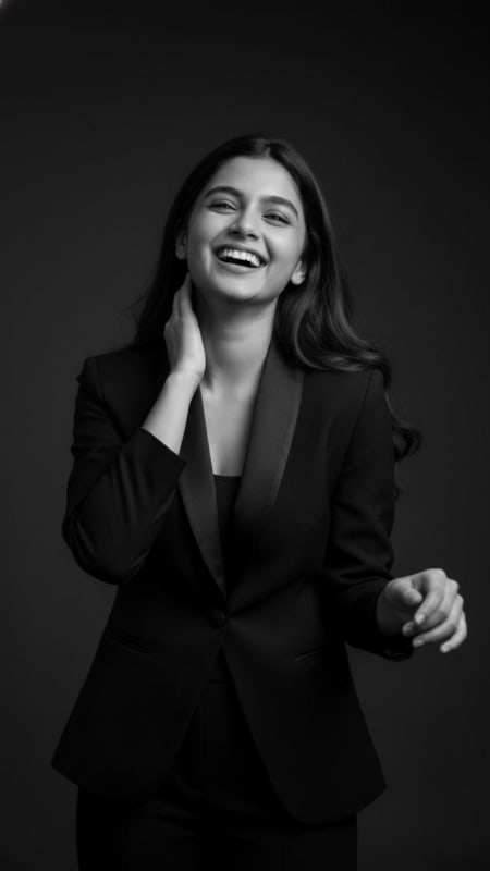 Elegant Monochrome Fashion Portrait thumbnail 2