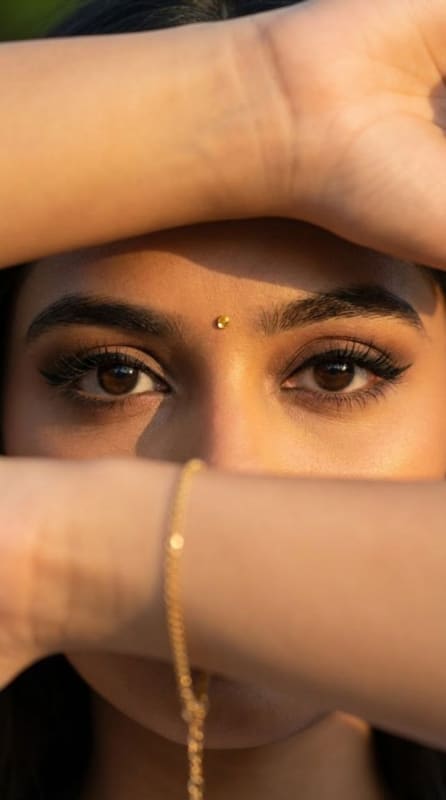 Mysterious Golden Bindi Eye Portrait thumbnail 3