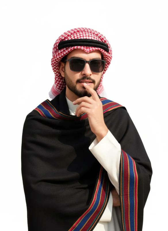Stylish Middle Eastern Man Portrait with Keffiyeh - view 1