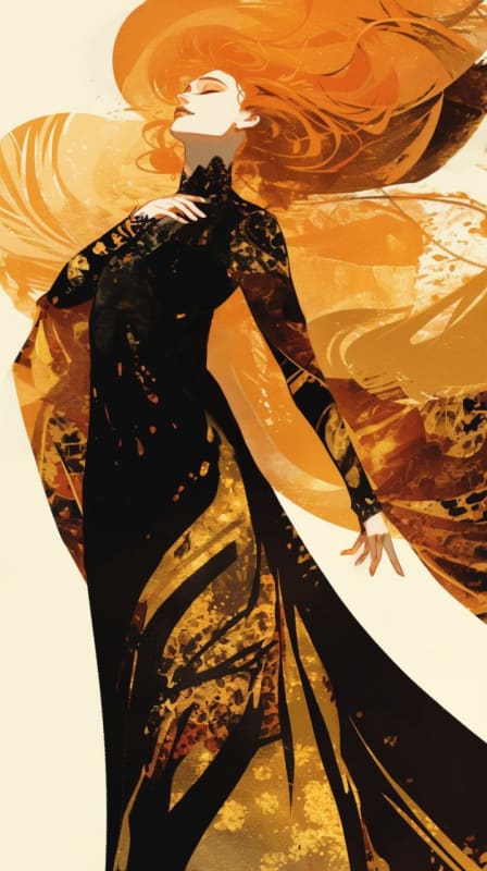 Art Deco Fashion Illustration: Graceful Elegance - view 1