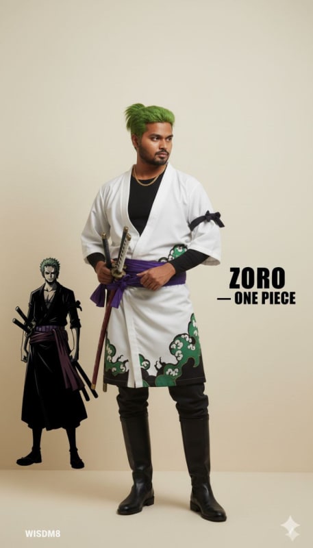 Roronoa Zoro Inspired High-Fashion Editorial thumbnail 2