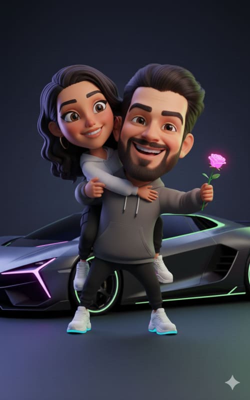 Hyper-Stylized 3D Caricature with Urban Streetwear thumbnail 4