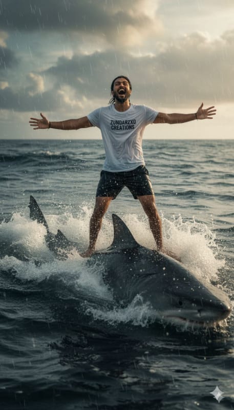 Realistic Shark Rider Portrait thumbnail 2