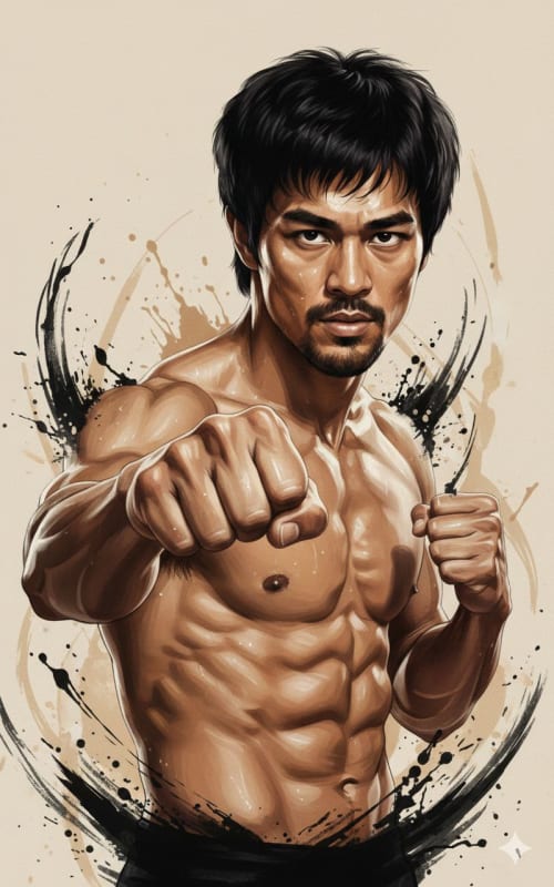 Hyperrealistic Fist Thrust Portrait: AI Art Generation thumbnail 2