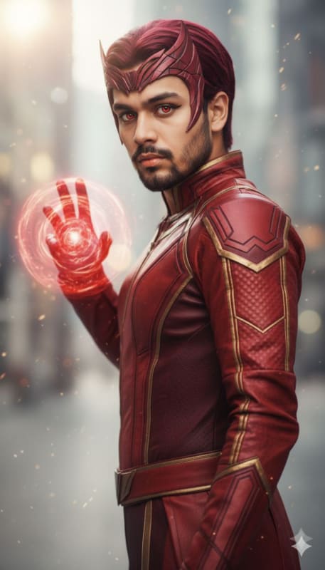 Male Scarlet Witch Cosplay Portrait thumbnail 2