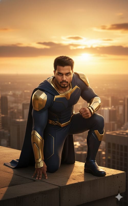 Epic Superhero Braullio: Cinematic Full-Body Character Design thumbnail 2
