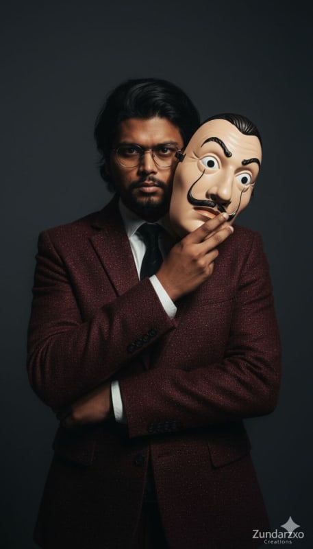 Cinematic Money Heist Portrait with Dali Mask thumbnail 5