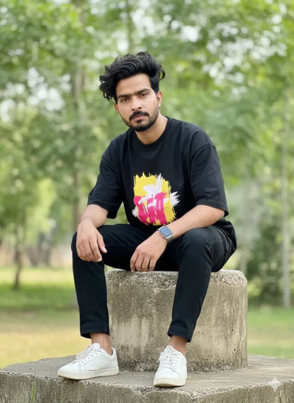 Trendy Boy Portrait on Concrete Pedestal - Fashion & Editorial Photography thumbnail 2