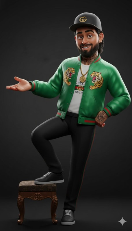 Edgy 3D Cartoon Portrait - view 1