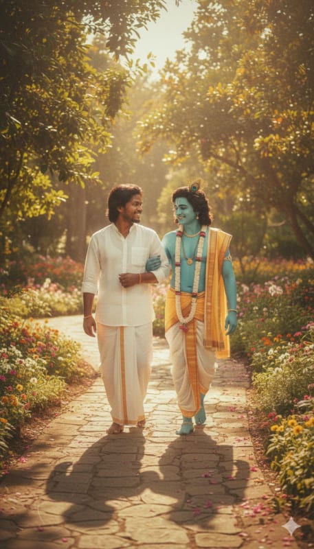 Divine Embrace with Lord Krishna thumbnail 2