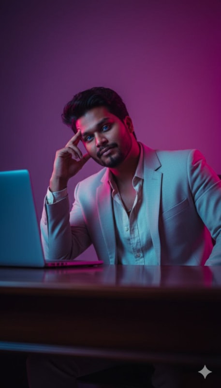 Cinematic Neon Executive Portrait thumbnail 2