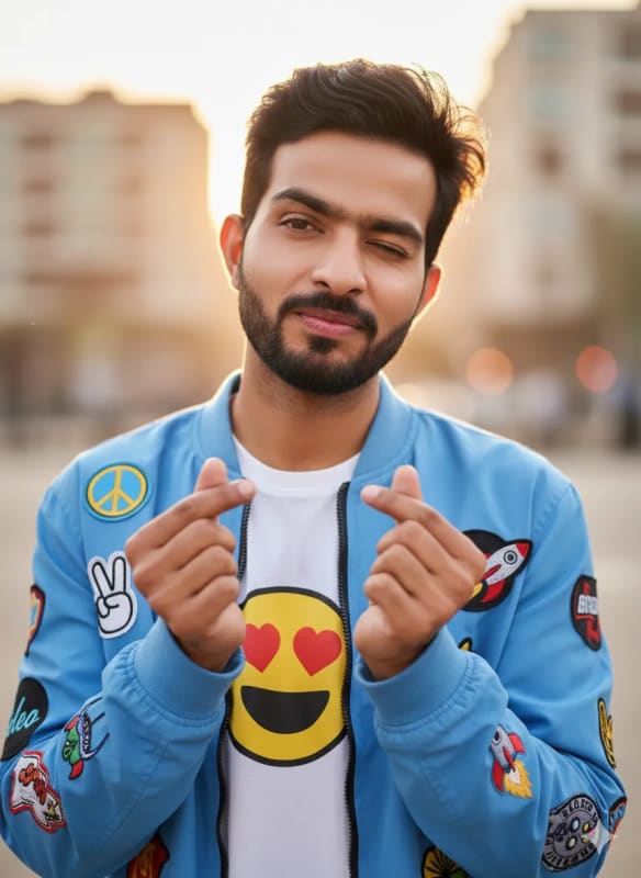 Edgy Young Man Portrait with Playful Attitude thumbnail 4