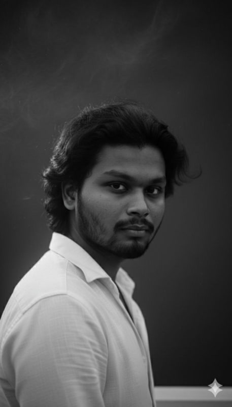 Cinematic Black & White Chiaroscuro Portrait thumbnail 2