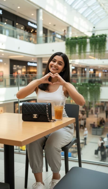 Casual Mall Portrait: Heart Gesture - view 1