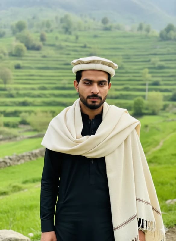 Pashtun Man Portrait in Traditional Clothing thumbnail 2
