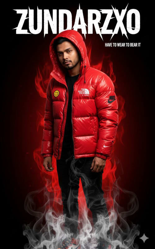 Bold Streetwear Fashion Poster with Puffer Jacket thumbnail 2