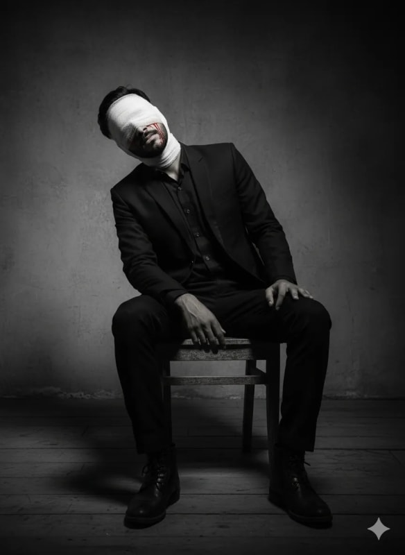 Eerie Blindfolded Portrait: Cinematic Dark Fantasy thumbnail 3