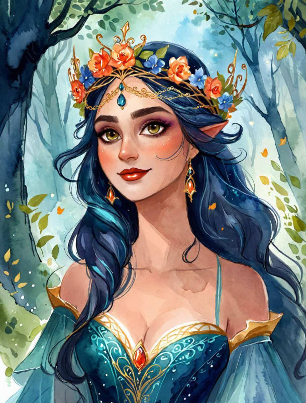 Vampiress Cyrice: Dark Fantasy Portrait with Moonlit Allure thumbnail 2