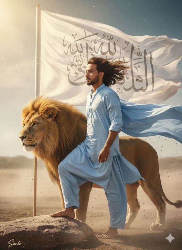 Cinematic Lion and Man Portrait: Wind-Swept Majesty thumbnail 3