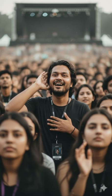 Cinematic Concert Crowd Portrait - view 1