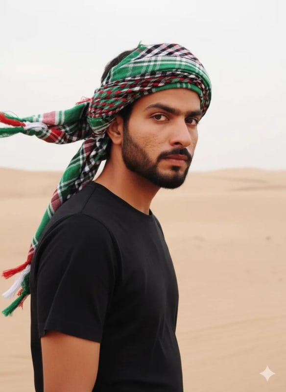 Palestinian Portrait in Desert Sunlight thumbnail 2