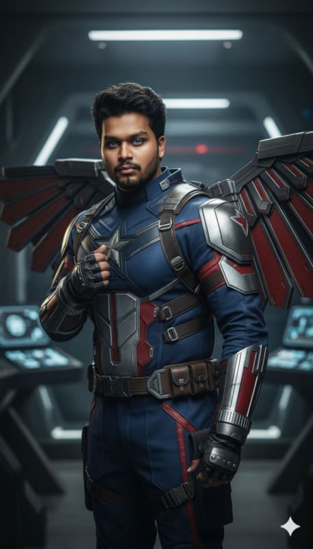Realistic Falcon Exo-7 Wingsuit Cosplay - view 1