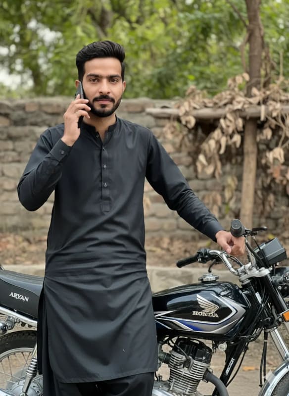 Pakistani Man with Motorcycle Portrait Photography thumbnail 3