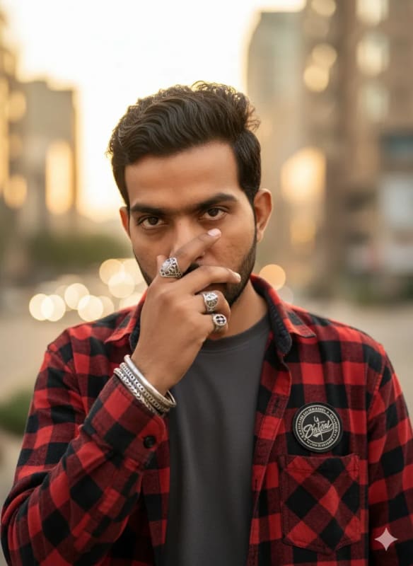 Stylish Young Man Portrait in Urban Setting at Golden Hour thumbnail 3