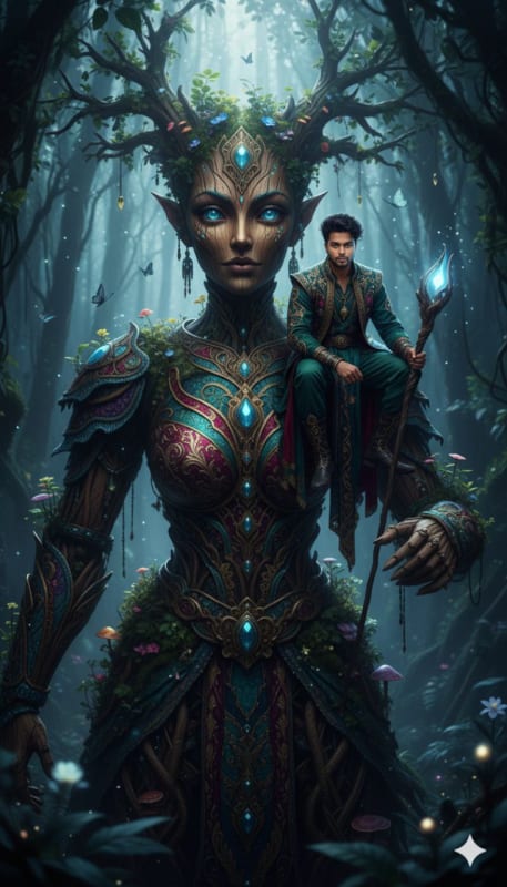 Regal Fantasy Figure on Forest Giant - view 1