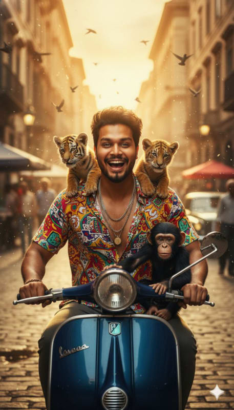 Joyful Scooter Adventure with Wild Cubs - view 1