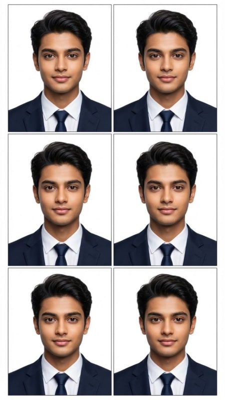 Professional Suit Passport Photo Grid - view 1