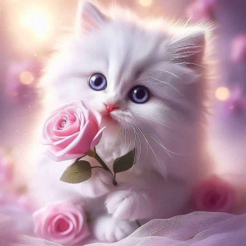 Enchanting Kitten with Rose: A Photorealistic Fine Art Prompt thumbnail 5