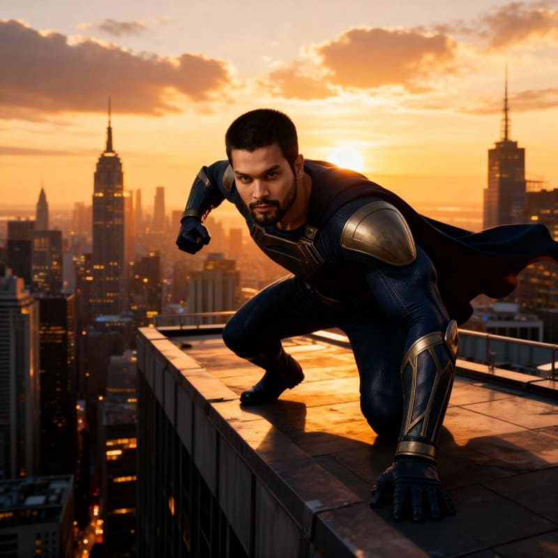 Epic Superhero Braullio: Cinematic Full-Body Character Design thumbnail 3