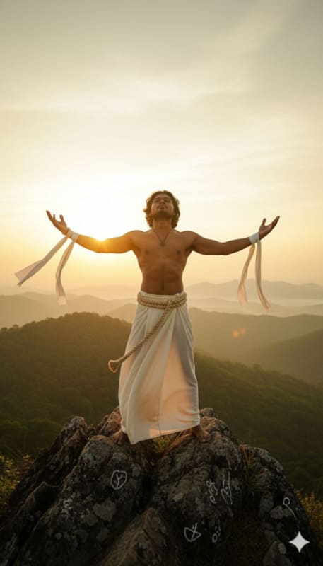 Mythological Mountain Sunrise - view 1